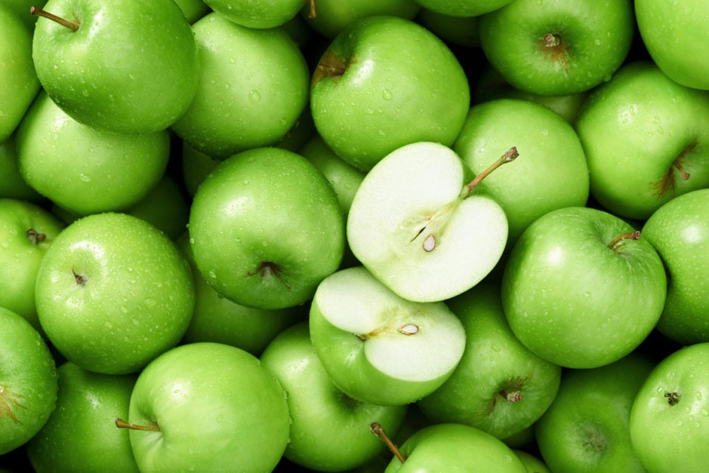 tarta casera de manzanas verdes