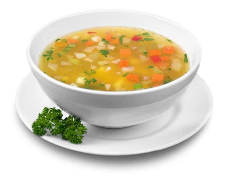 sopa de pollo y verduras